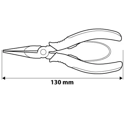 Düz uzun hassas pense 130 mm