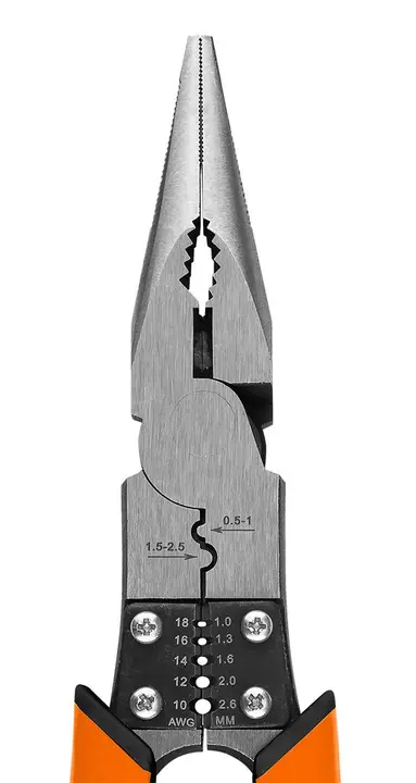Çok fonksiyonlu düz uzun pense 240mm