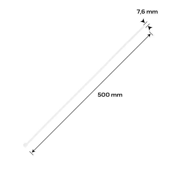 EXTREME kablo bağları 7,6 x 500 mm, beyaz, 50 adet