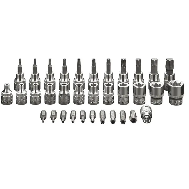 Torx lokma ve uçlar 3/8, 34 parça set