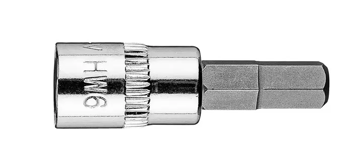 1/4 lokma üzerinde H6 altıgen uç, kısa, 37 mm
