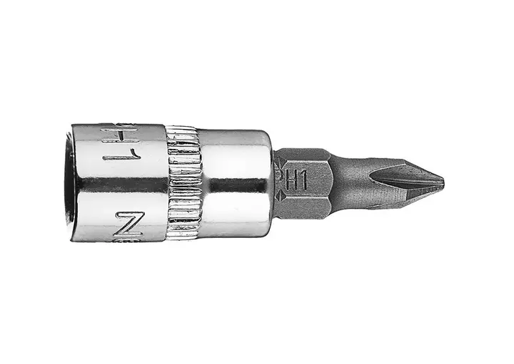 1/4 lokma üzerinde PH1 tornavida ucu, kısa, 37 mm