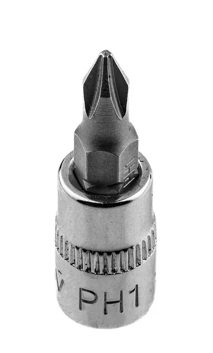 1/4 lokma üzerinde PH1 tornavida ucu, kısa, 37 mm