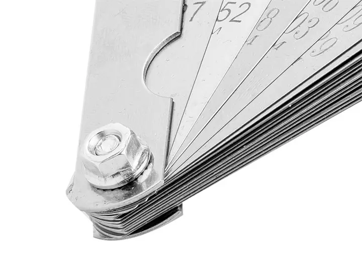 Feeler gauge (tolerans mastarı), 16 yapraklı, katlanır