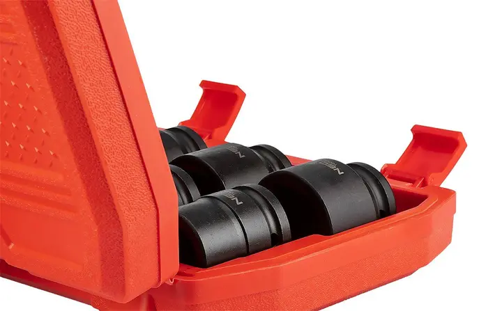 Darbeli lokma 3/4, 8 parça set, ölçüler: 26, 27, 29, 30, 32, 35, 36, 38 mm