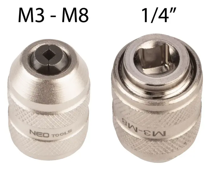 Pafta Adaptörü, 1/4 DR M3-M8