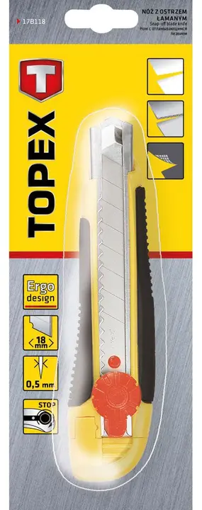 Kırılabilir bıçaklı maket bıçağı 18mm, metal kızak