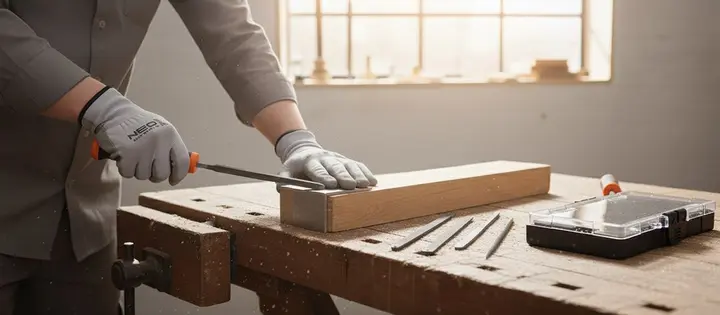 Törpü ve testere bıçağı tutucu, set 14+1