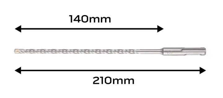 SDS Plus betonarme matkap ucu 6 x 210 mm, quatro