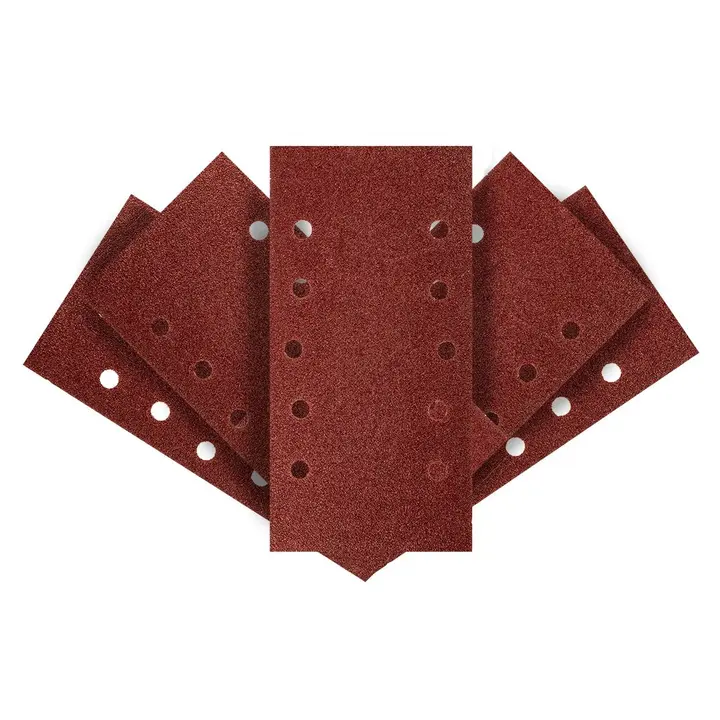 Zımpara kağıdı, cırt bantlı 115 x 230 mm, K60, 5 adet, delikli