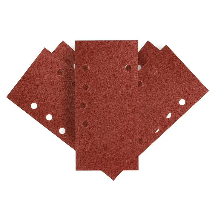 Zımpara kağıdı, cırt bantlı 115 x 230 mm, K100, 5 adet, delikli