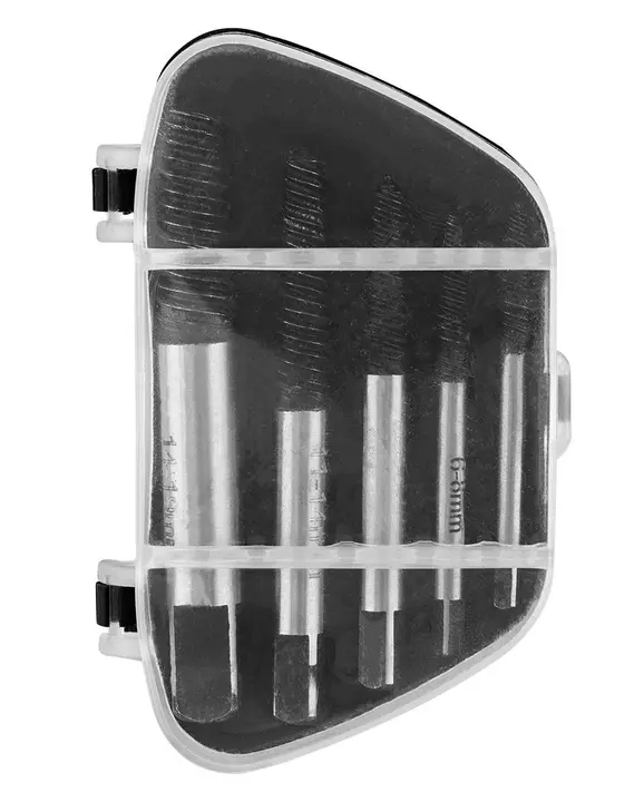 Kırık vidalar için vida çıkarıcı, 3 - 19 mm, 5 parça set