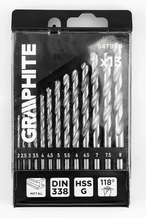 HSS-G metal matkap ucu, 2 - 8 mm, 13 parça set