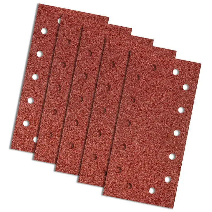 Zımpara kağıdı, cırt bantlı 115 x 230 mm, K40, 5 adet, delikli