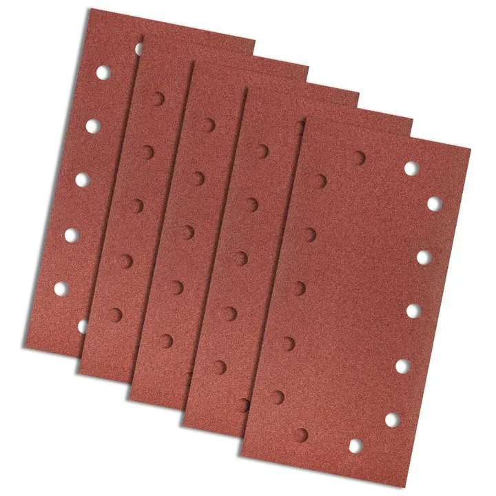 Zımpara kağıdı, cırt bantlı 115 x 230 mm, K120, 5 adet, delikli