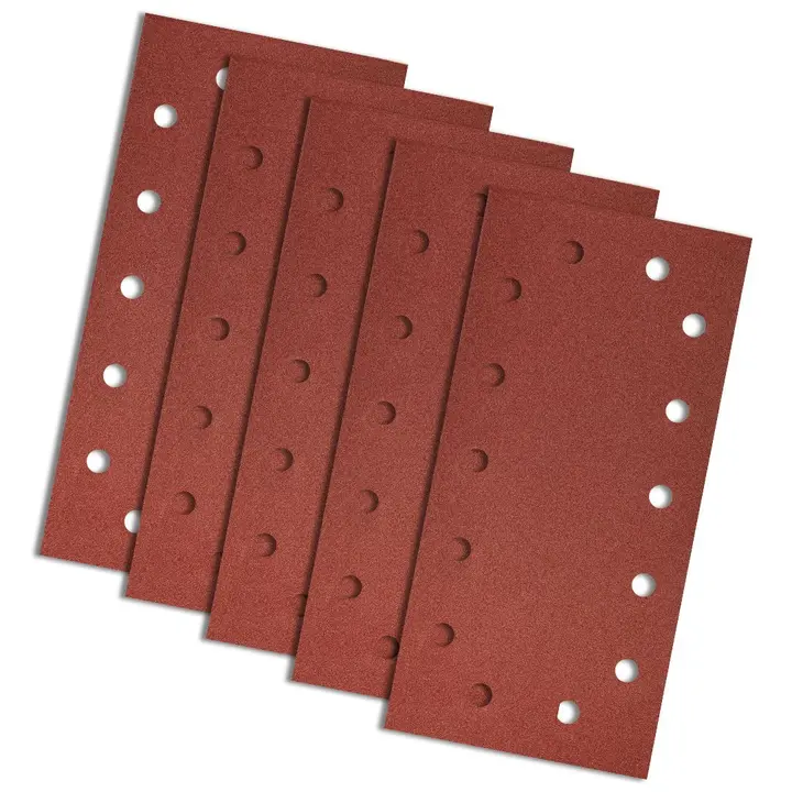 Zımpara kağıdı, cırt bantlı 115 x 230 mm, K240, 5 adet, delikli
