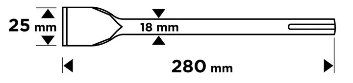 SDS Max düz keski
