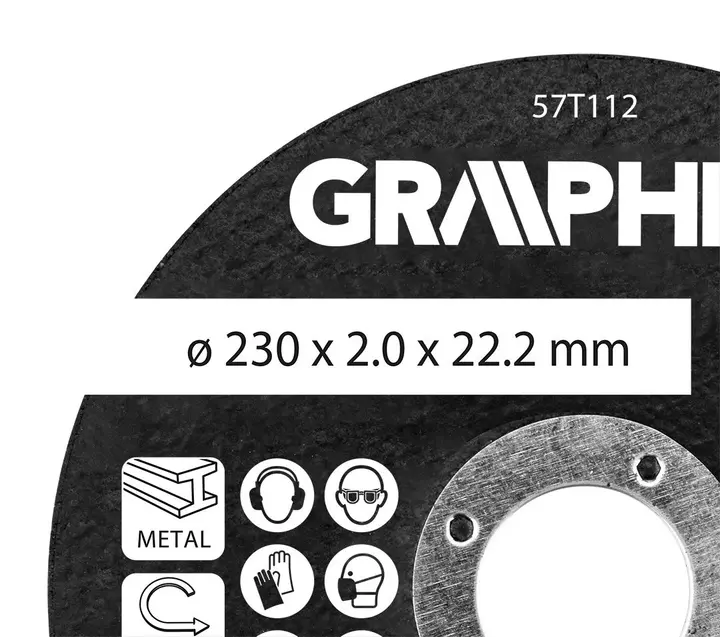 Kesme diski, korundum, metal için 230 x 2.0 x 22.2 mm, 41 A46-S-BF