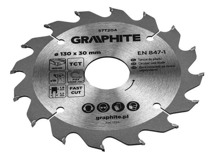 HM uçlu dairesel testere bıçakları 130 x 30 mm