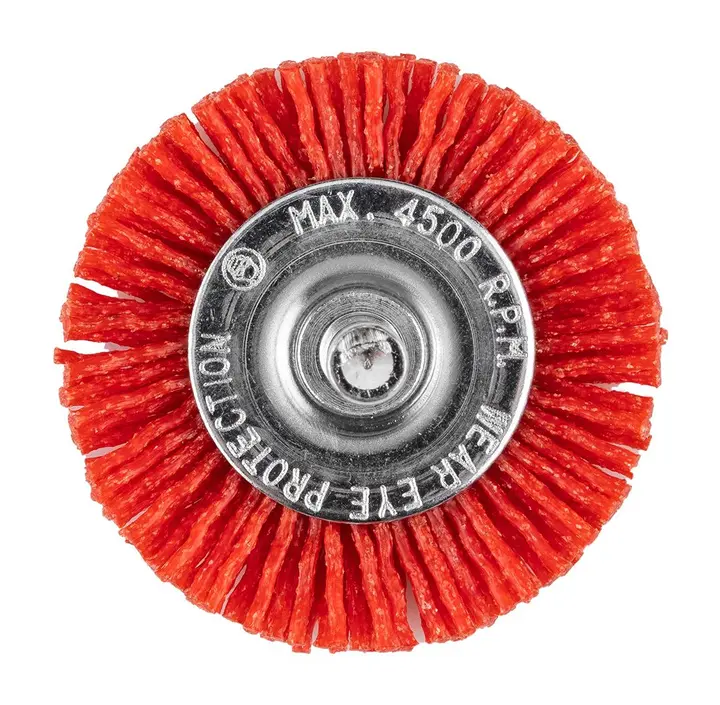 50 mm naylon çark fırça, 6 mm saplı