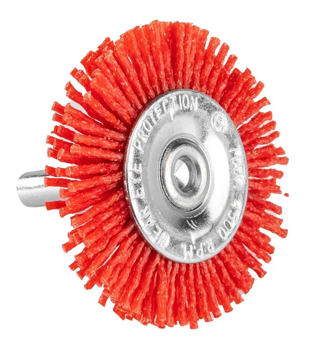 50 mm naylon çark fırça, 6 mm saplı