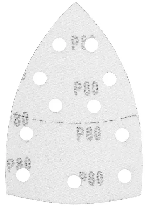 Zımpara kağıdı, cırt bantlı, iron 102 x 152 mm, P80, 5 adet, 11 delikli