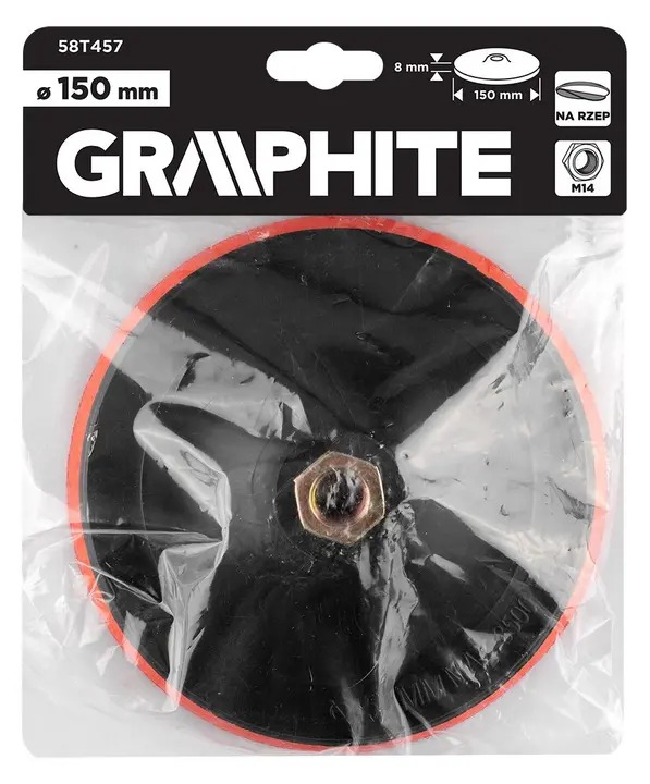 Cırt bantlı sıkıştırma diski 150 mm x 8 mm, M14 dişli