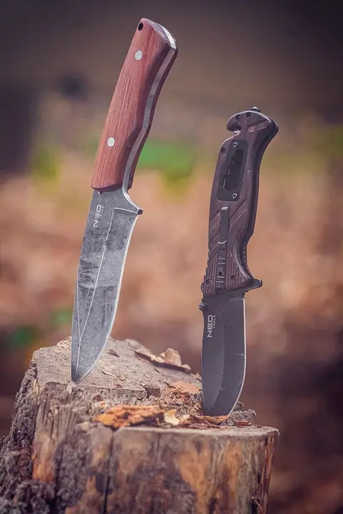 Katlanır survival bıçağı 22 cm, 6'sı 1 arada