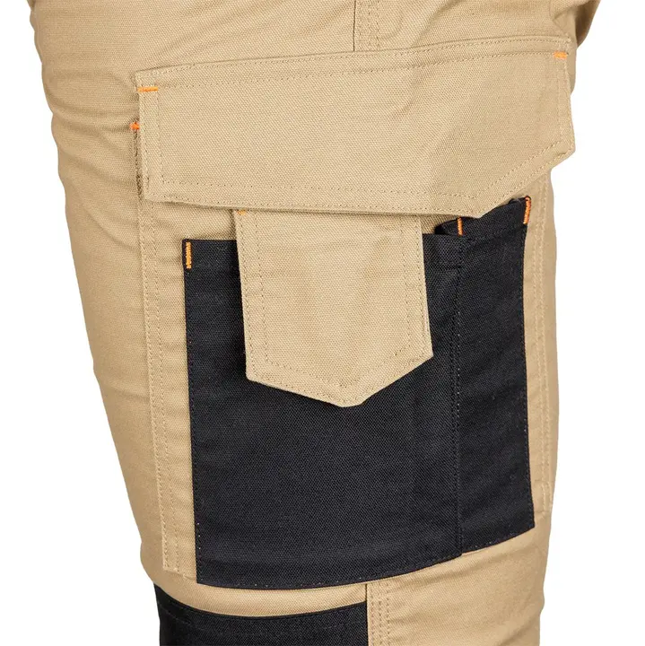 Mix&Match iş pantolonu, Canvas, Cordura takviyeli, bej/siyah