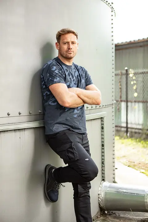 CAMO Navy Baskılı Tişört