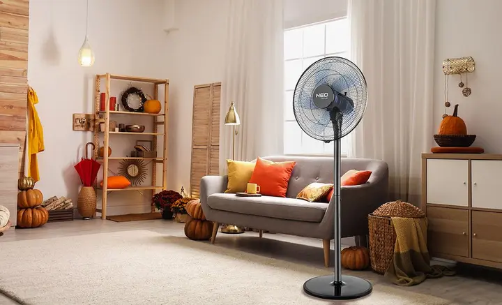 Yer vantilatörü 50W, çap 40 cm, 3 hız, salınımlı
