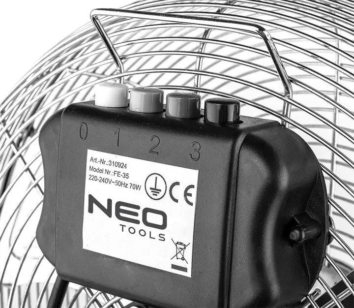 Yer vantilatörü 50W, çap 30 cm, 3 hız