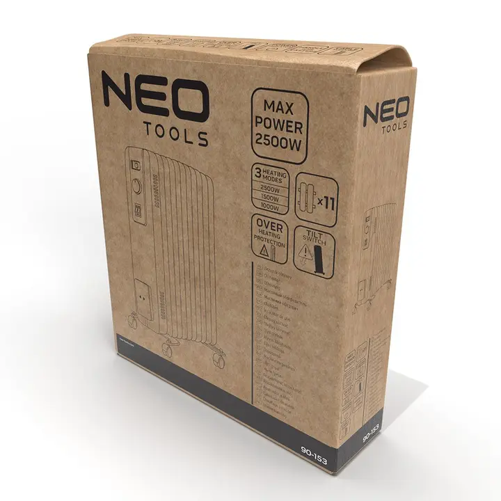 Yağlı radyatör 2500W 11 petek
