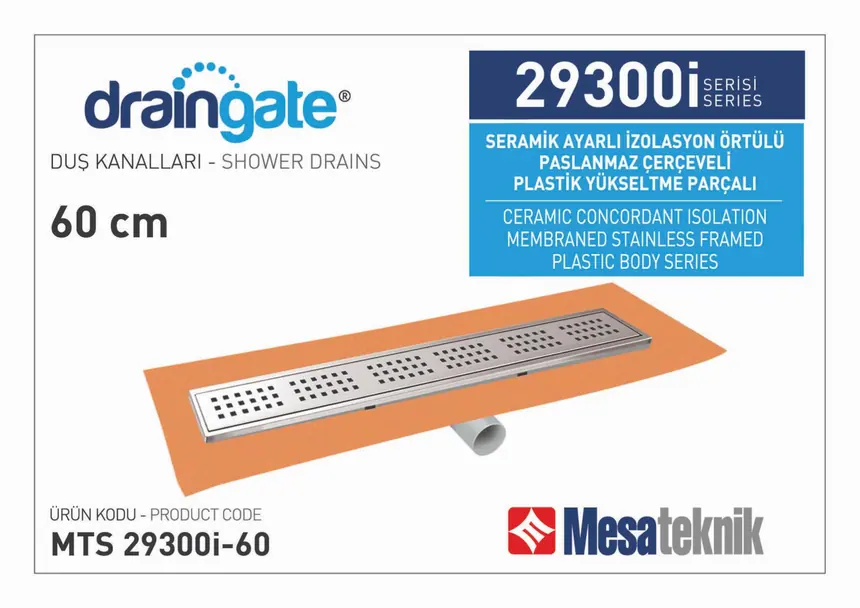 MTS 29300İ İzolasyon Örtülü Paslanmaz Çerçeveli Plastik Yükseltme Parçalı
