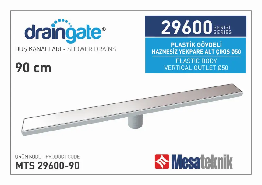 MTS 29600 Plastik Gövdeli Klasik Seri Alttan Çıkış 50mm