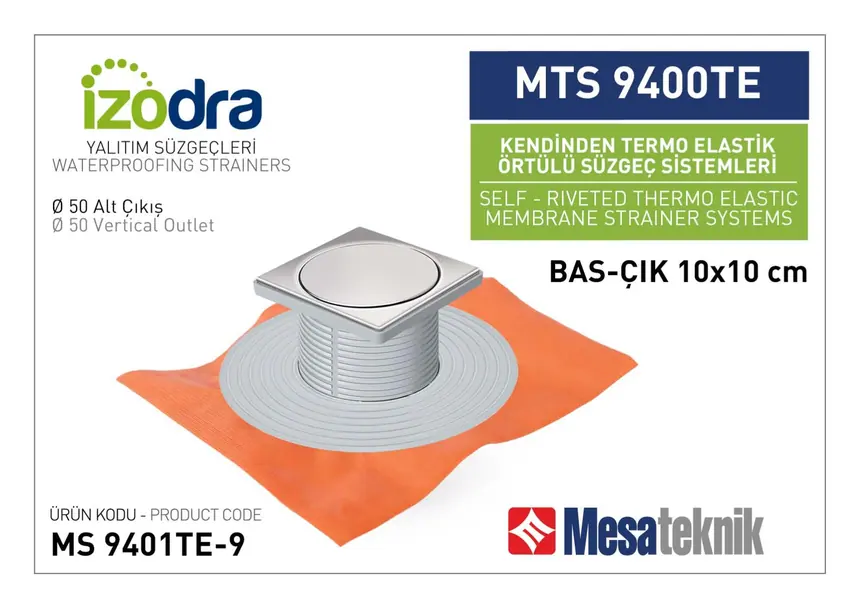 MTS 9400TE Kendinden Percinli Örtülü Suzgec Sistemleri 10 cm BasÇık