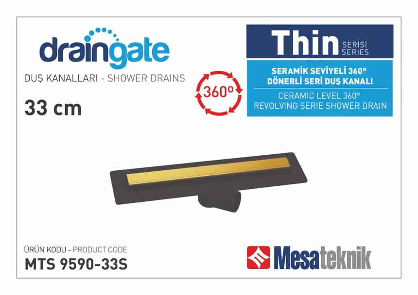 MTS 9590S Thin Serisi 360º Dönerli Siyah Gövde